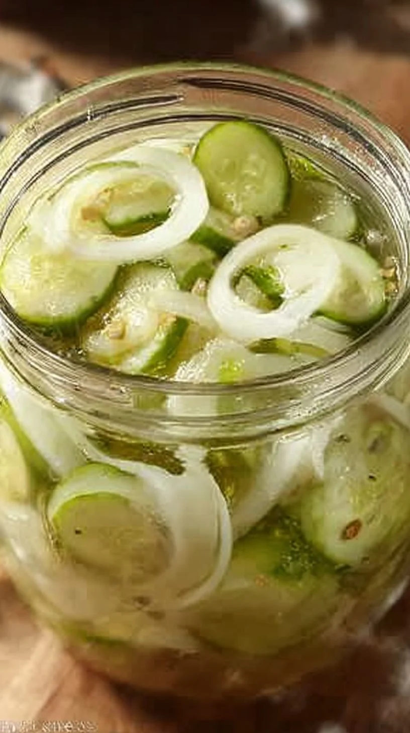 Old-fashioned Cucumbers & Onions in Vinegar "Dressing"