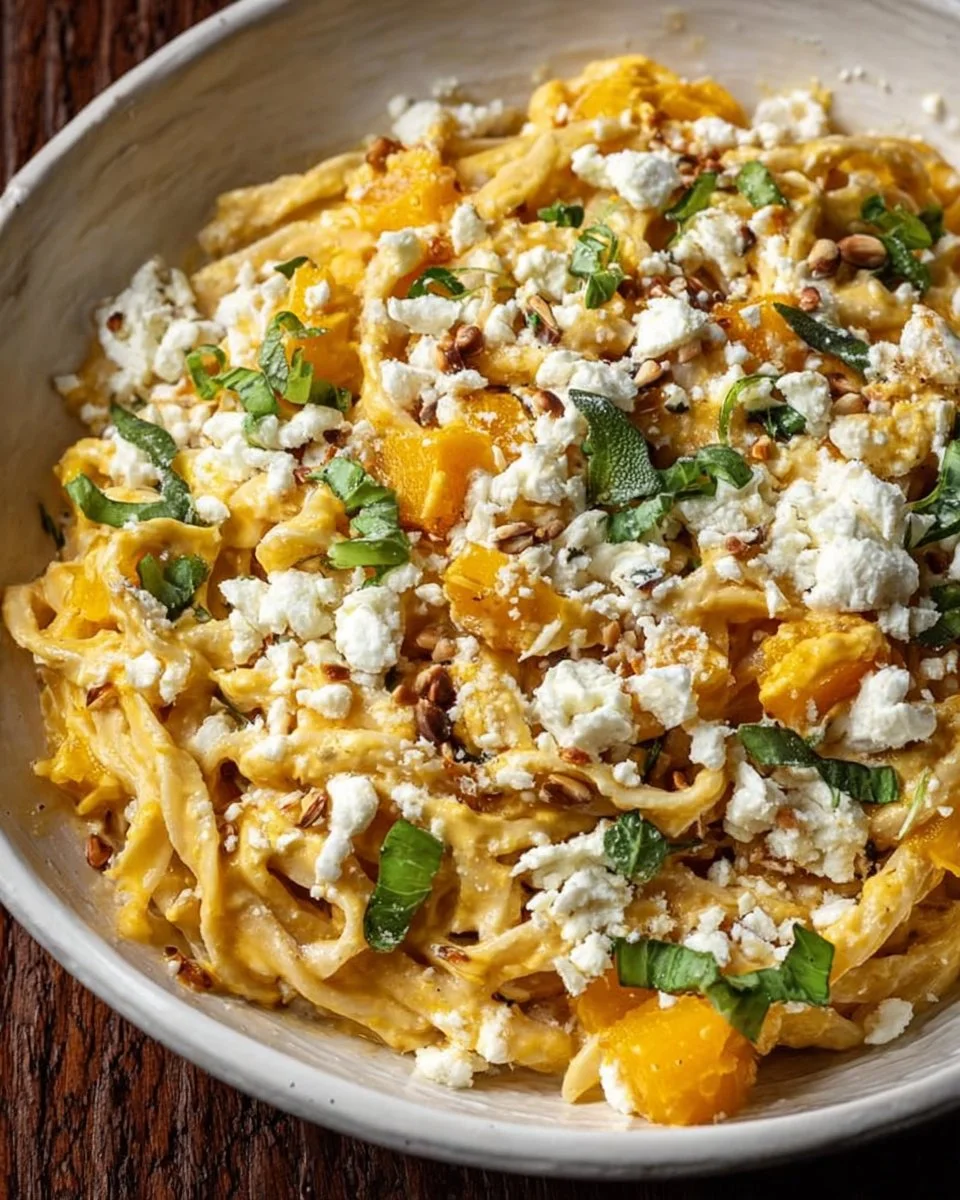 Pasta With Butternut Squash and Goat Cheese