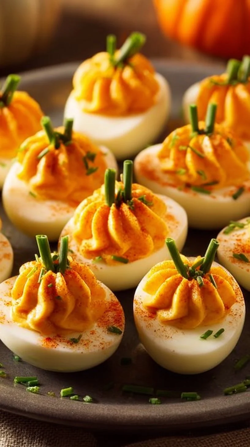 Pumpkin Patch Deviled Eggs