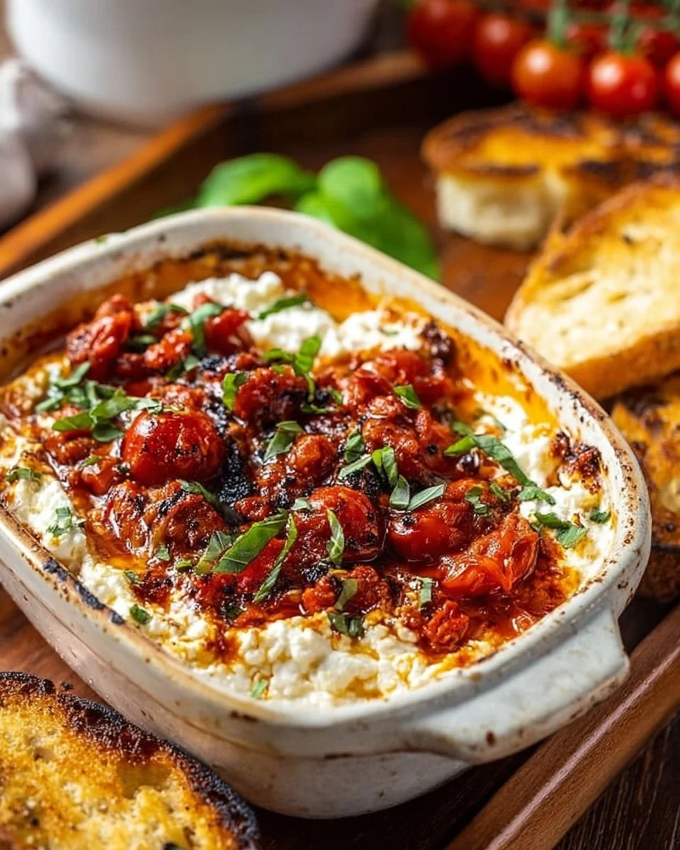 Savory Goat Cheese Bruschetta Dip