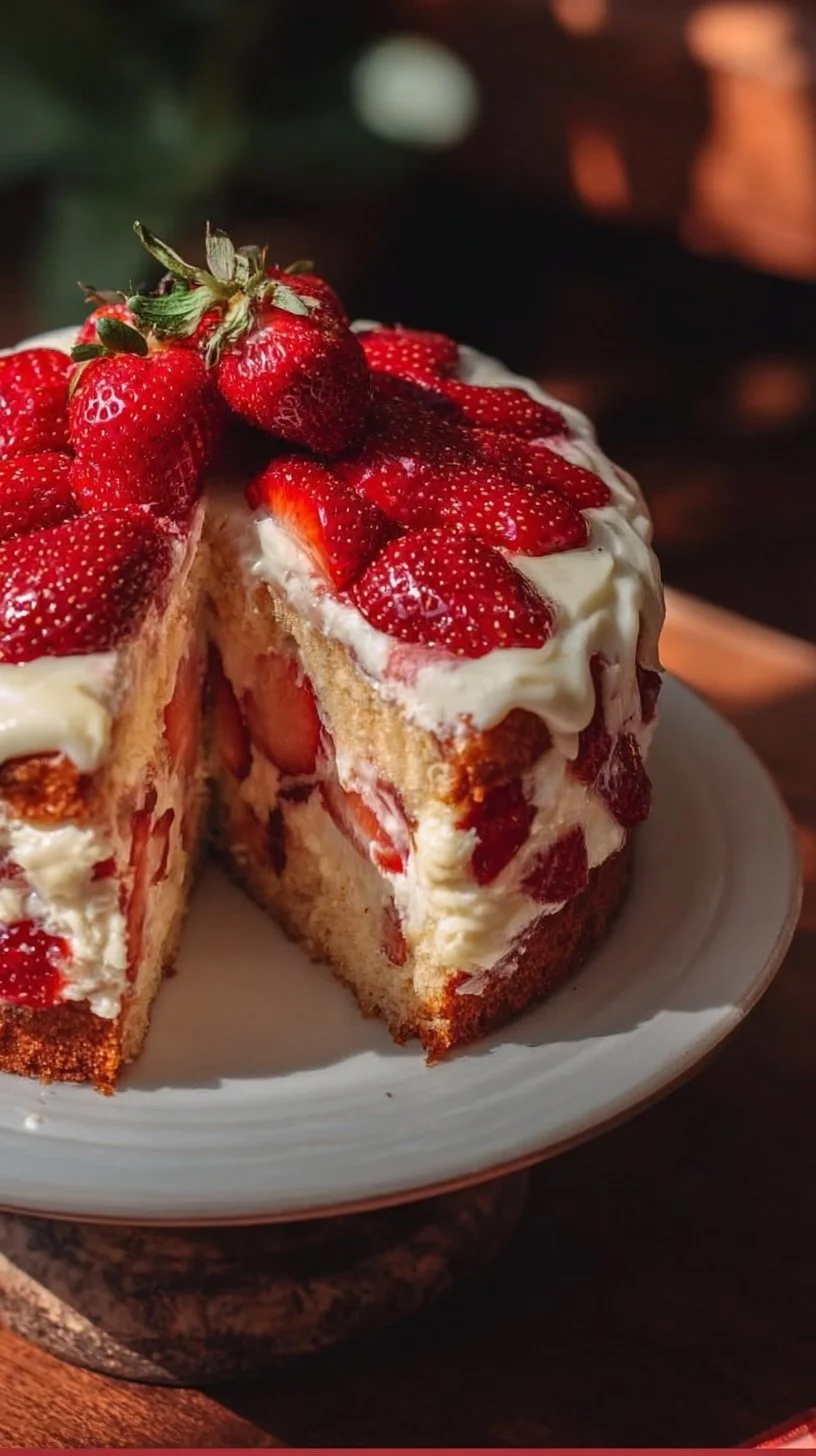 Strawberry Custard Delight Cake: A Tasty Recipe Guide