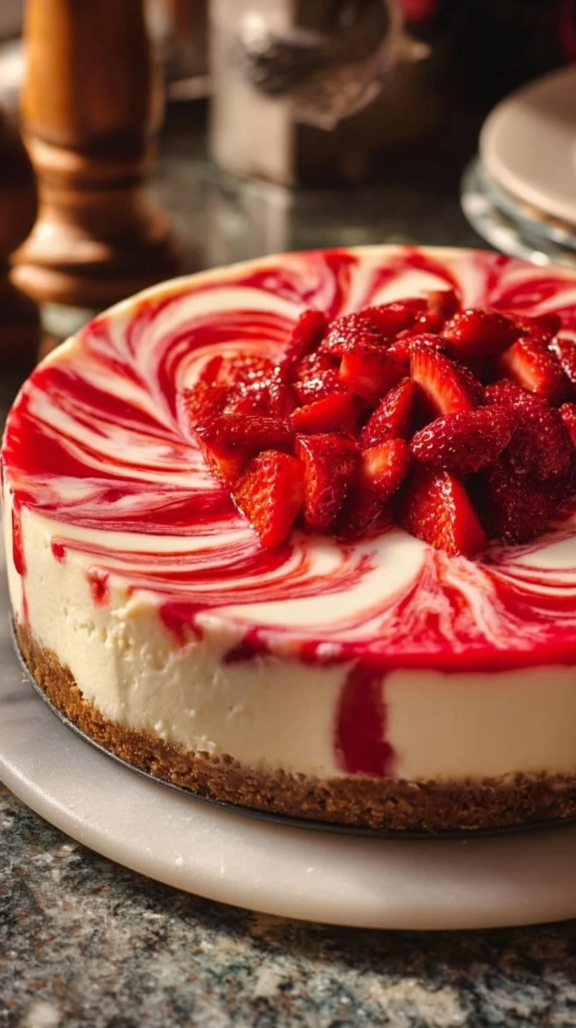 Strawberry Swirl Cheesecake Recipe