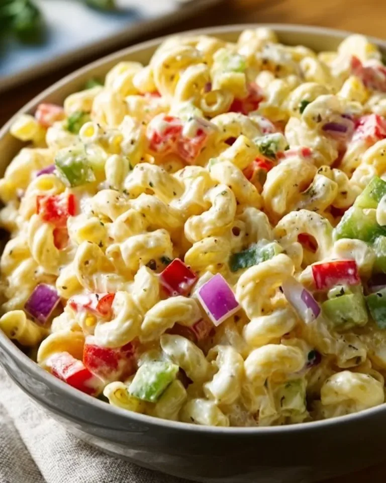 Gordon Ramsay's creamy macaroni salad recipe with fresh vegetables