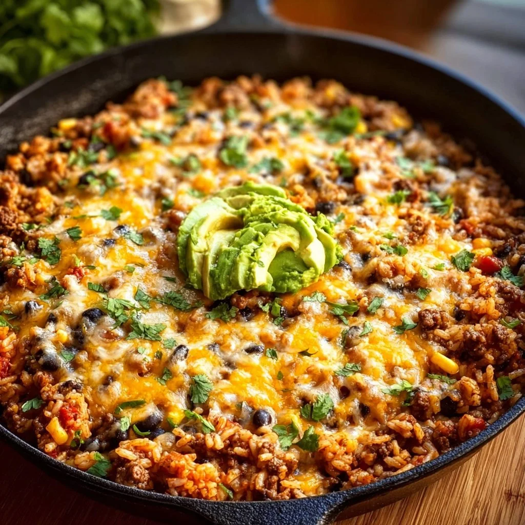 Cheesy Taco Rice Skillet