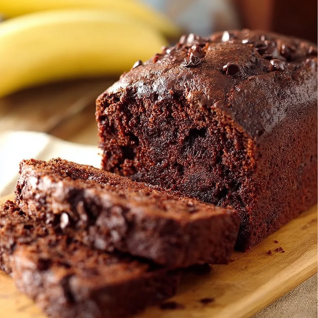 Chocolate Chocolate Chip Banana Bread