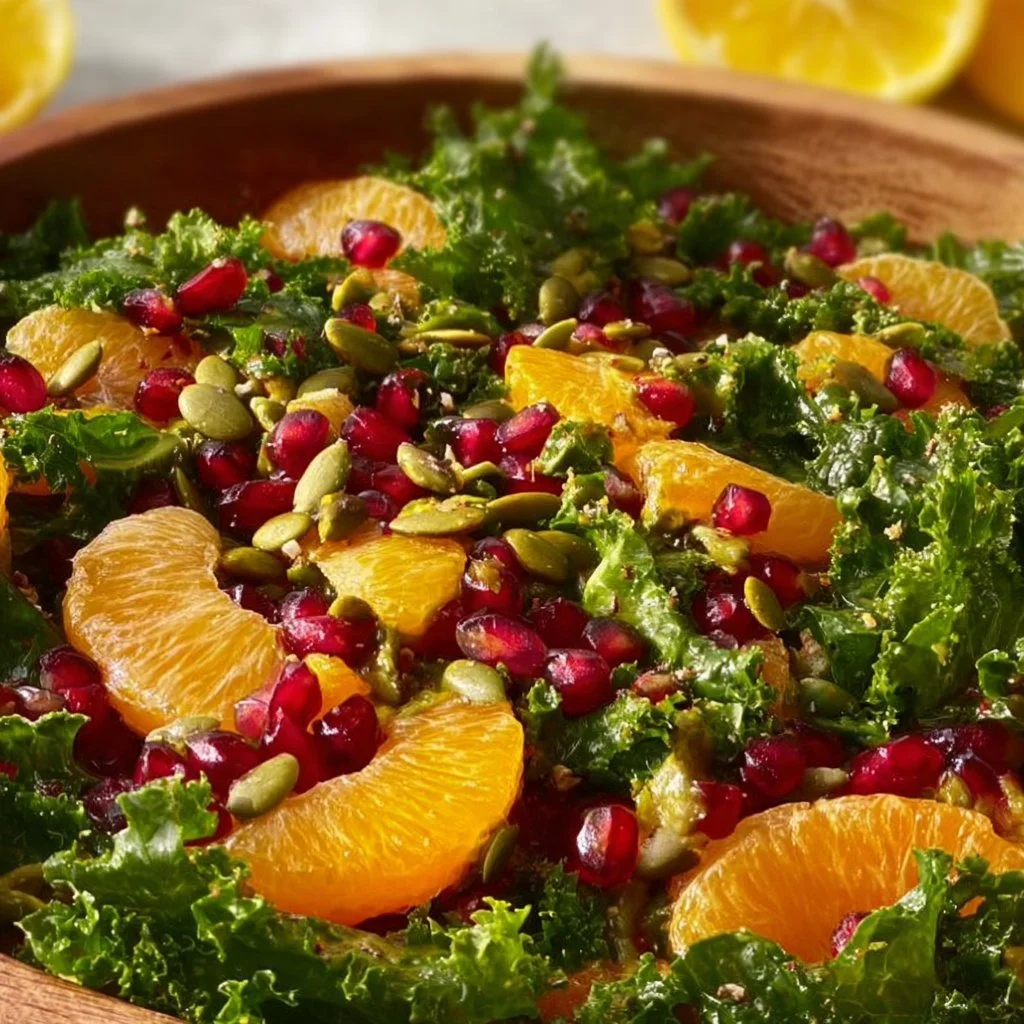 Citrus Pomegranate Kale Salad