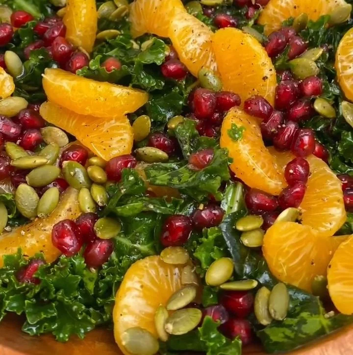 Citrus Pomegranate Kale Salad