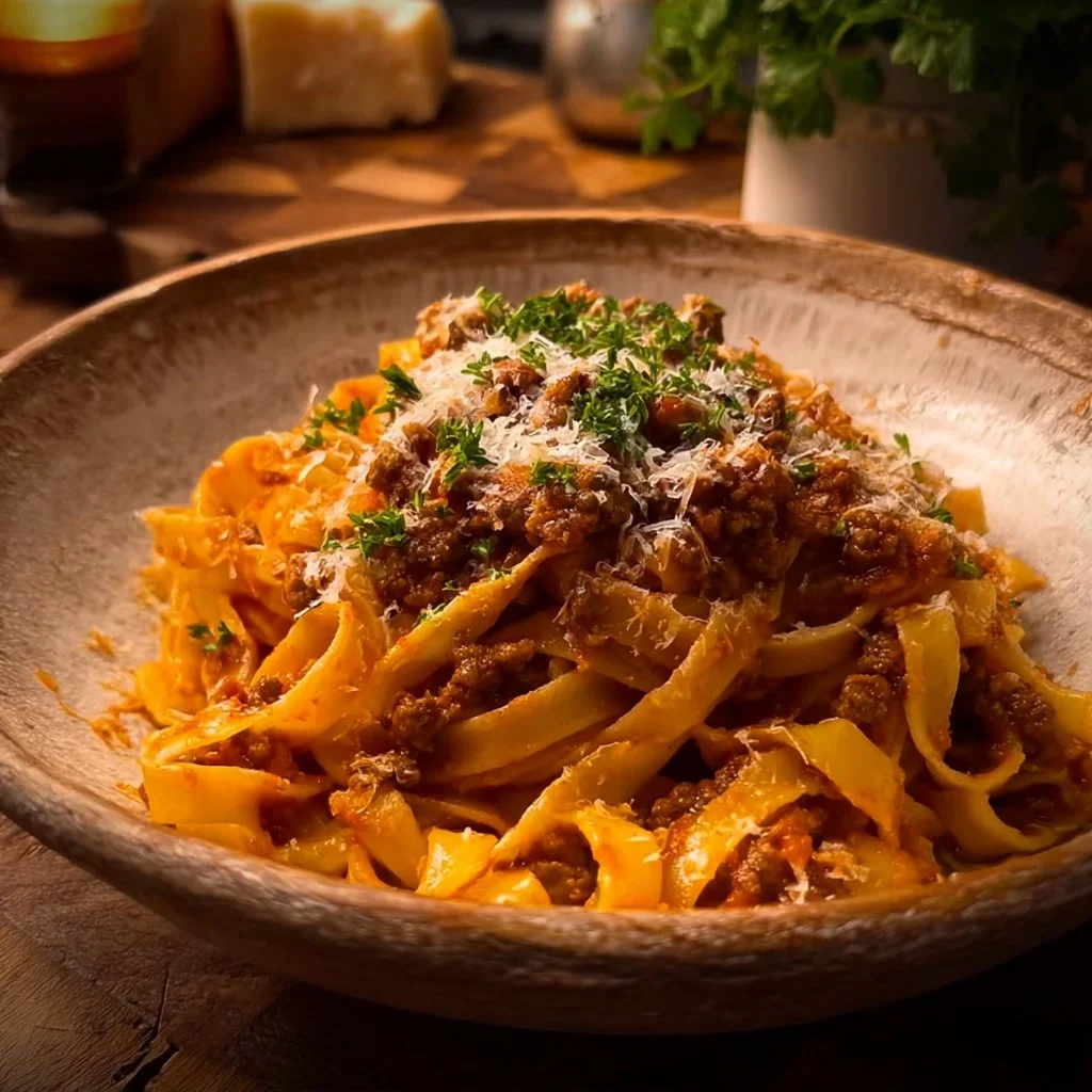 Creamy Fettuccine Bolognese