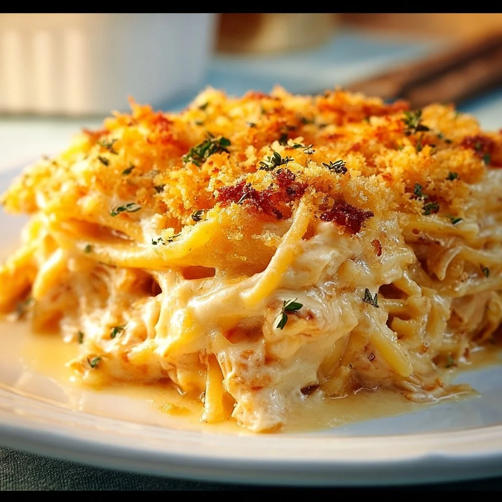Easy Southern Cheesy Chicken Spaghetti Casserole cheesy chicken spaghetti Easy Southern Cheesy Chicken Spaghetti Casserole