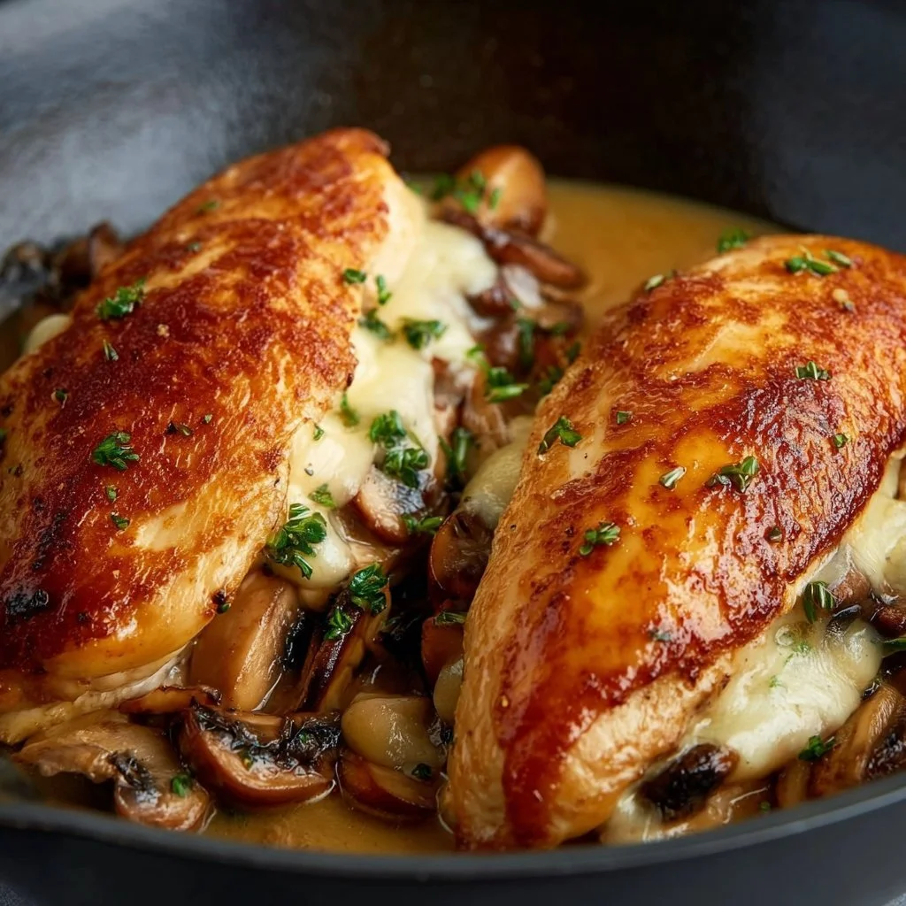 Flavorful Mushroom Stuffed Chicken Breast