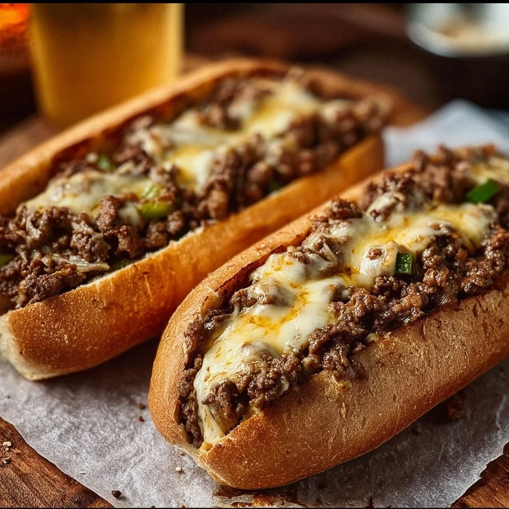 Ground Beef Philly Cheesesteaks