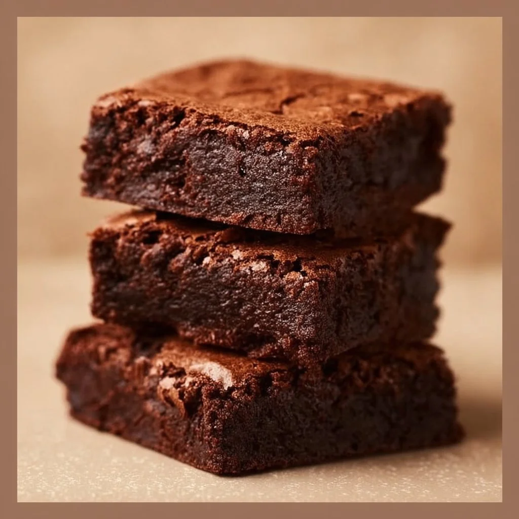 Delicious homemade brownies topped with chocolate drizzle on a plate.