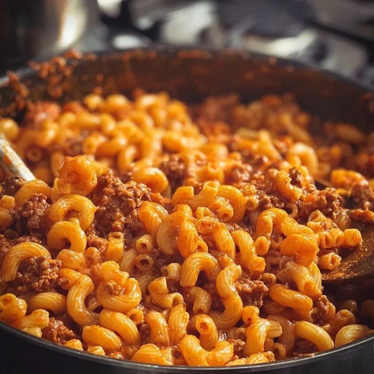 Delicious homemade Hamburger Helper served in a bowl