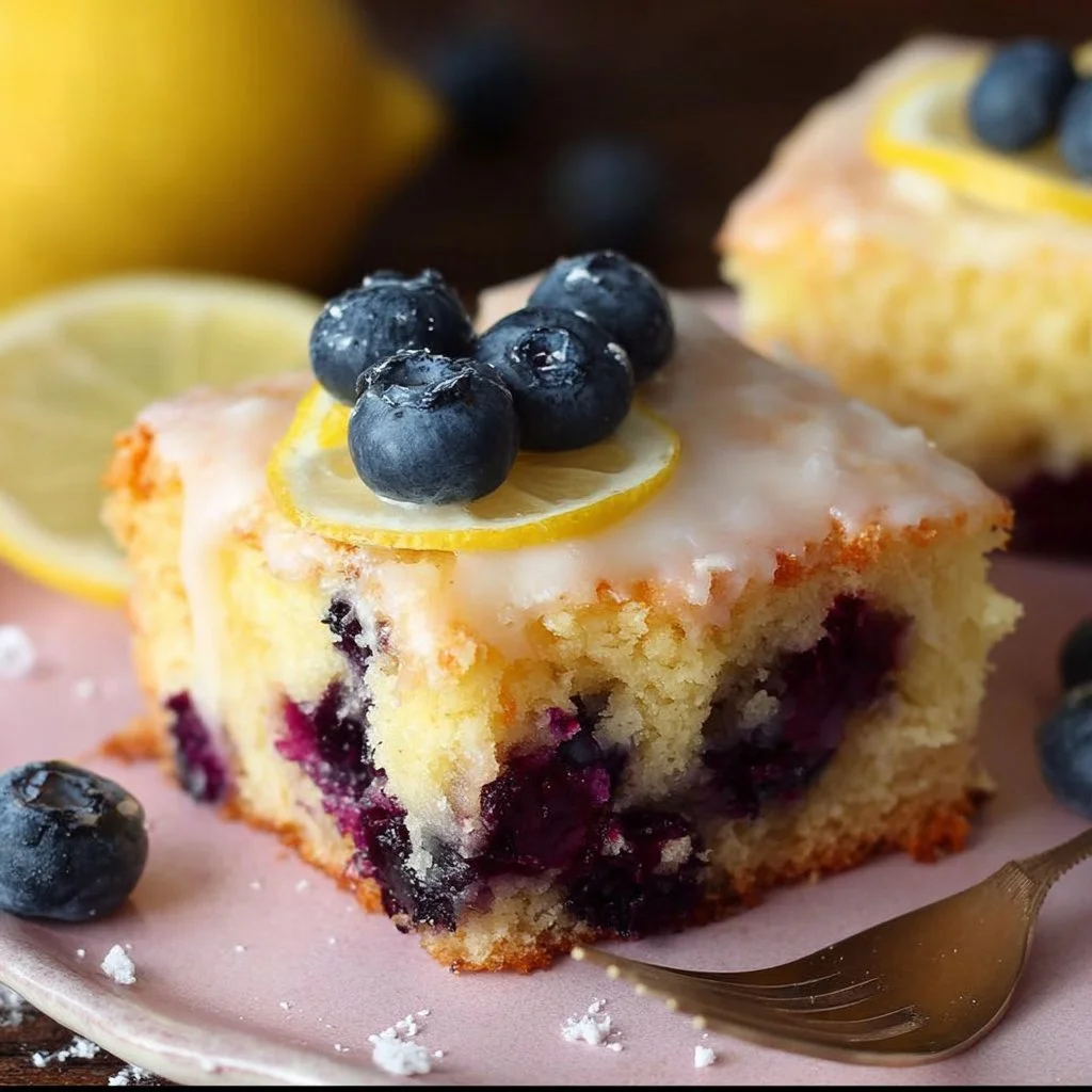 Lemon Blueberry Sheet Cake