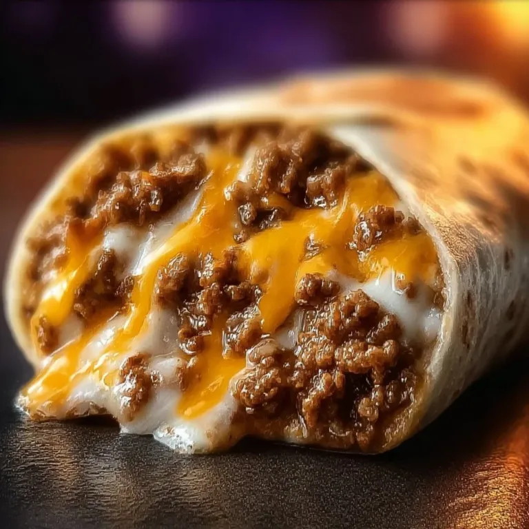 Delicious Taco Bell Beefy Melt Burrito filled with beef, cheese, and savory toppings
