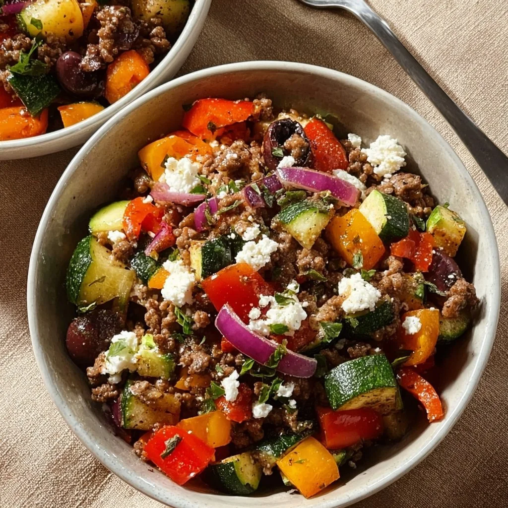 Mediterranean Ground Beef Stir-Fry