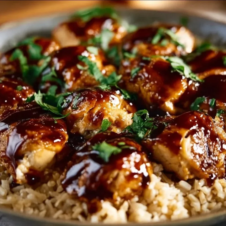 One-pan honey BBQ chicken served with rice for a quick dinner option