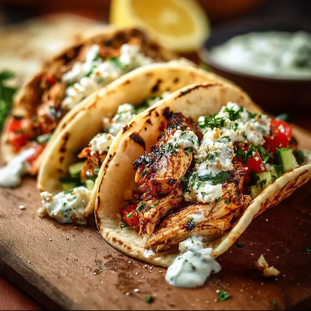 Quick Mediterranean Chicken Tacos