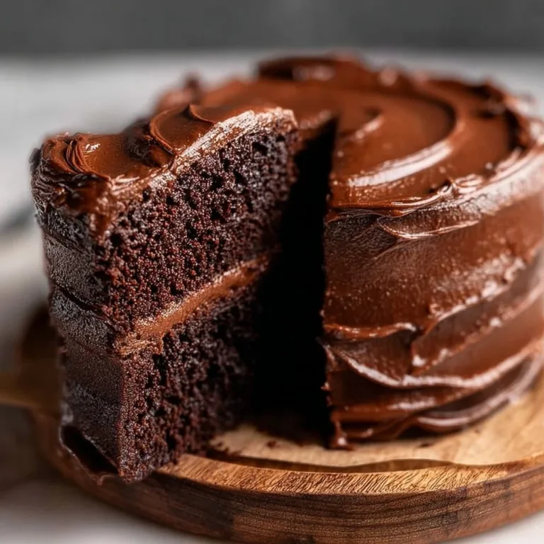 Delicious small chocolate cake with rich frosting and decorations