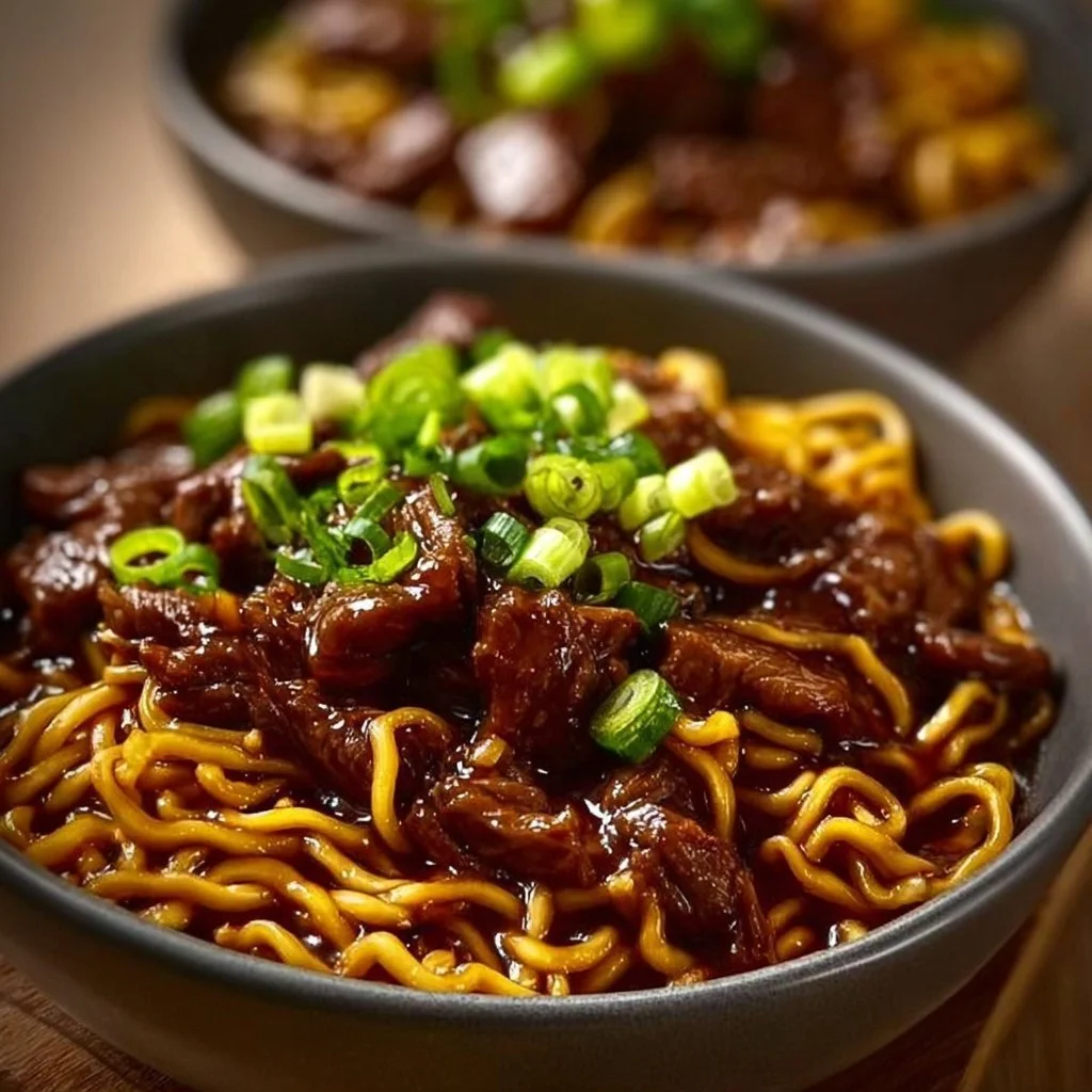 Sticky Beef Noodles