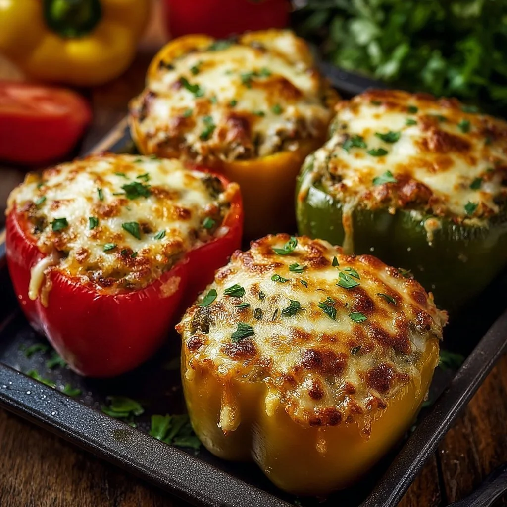 Vegetarian Stuffed Bell Peppers stuffed bell peppers Plate of vegetarian stuffed bell peppers with vibrant colors and fresh ingredients