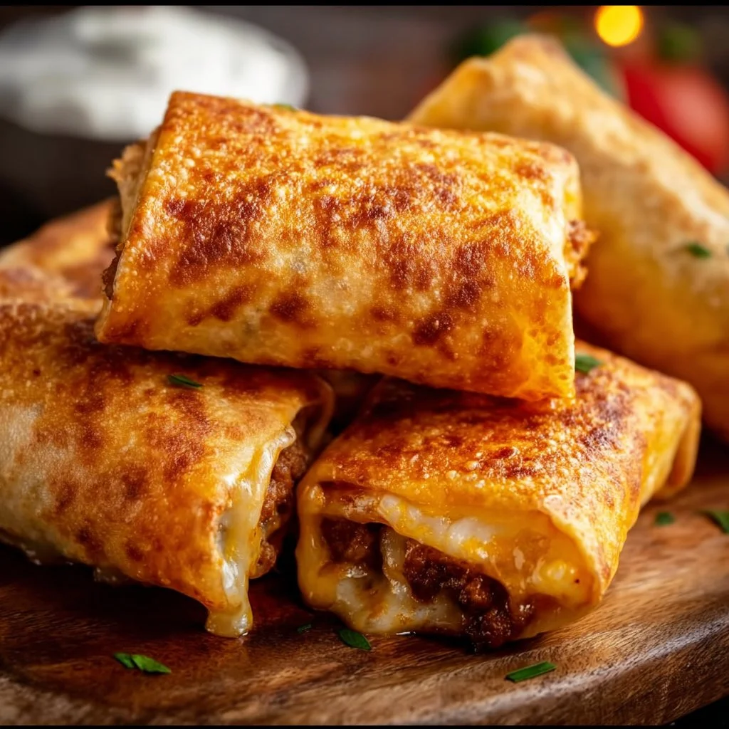 Beef and Cheese Chimichangas