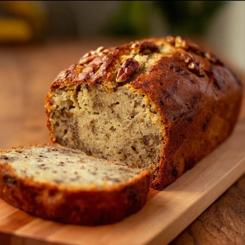 Bourbon Banana Walnut Bread