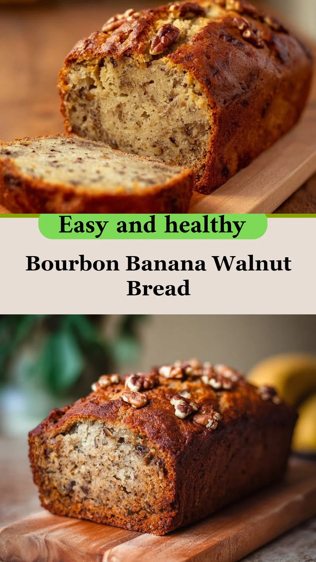 Bourbon Banana Walnut Bread