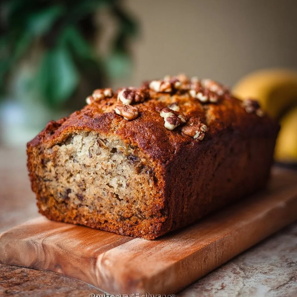 Bourbon Banana Walnut Bread