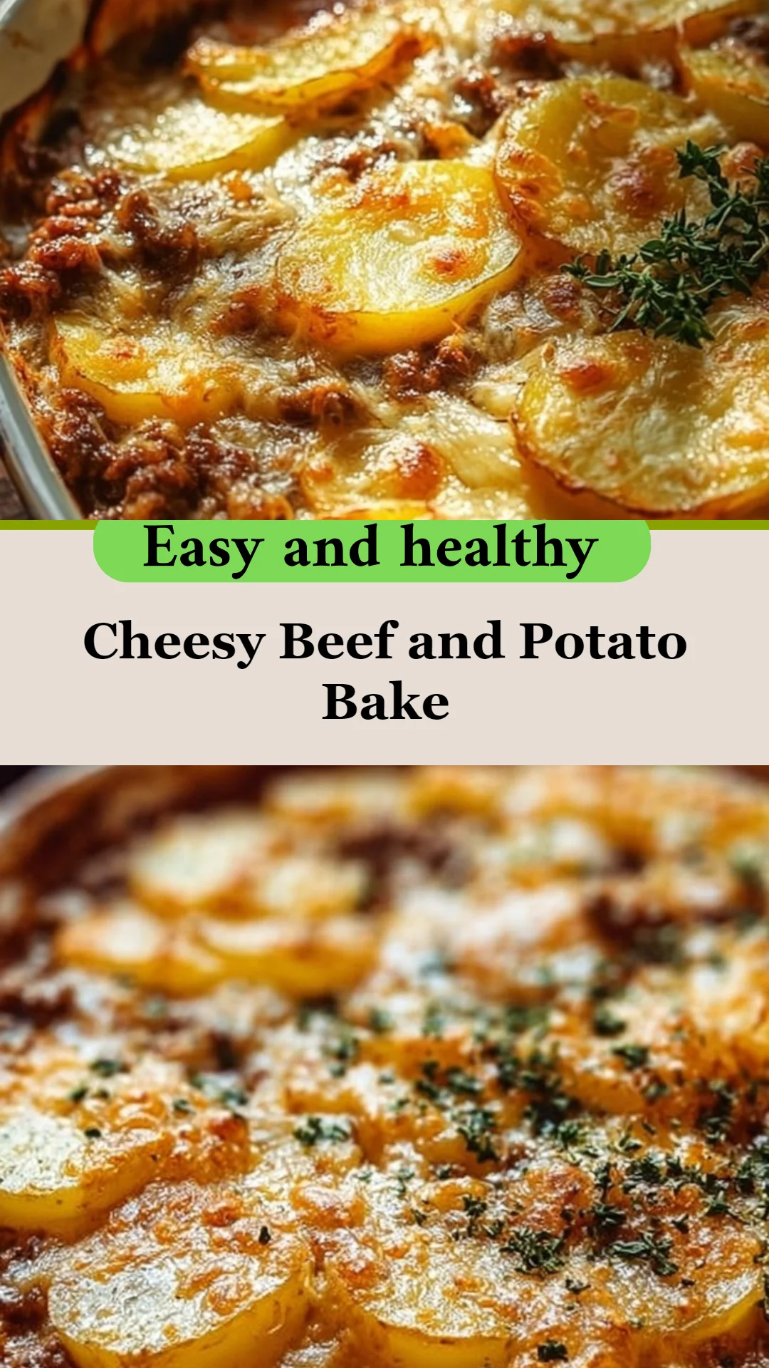 Cheesy Beef and Potato Bake