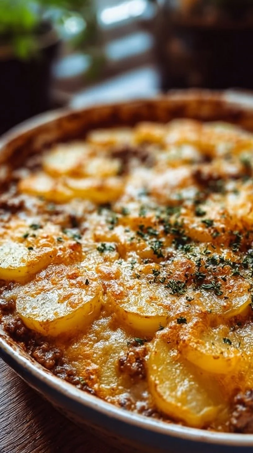 Cheesy Beef and Potato Bake
