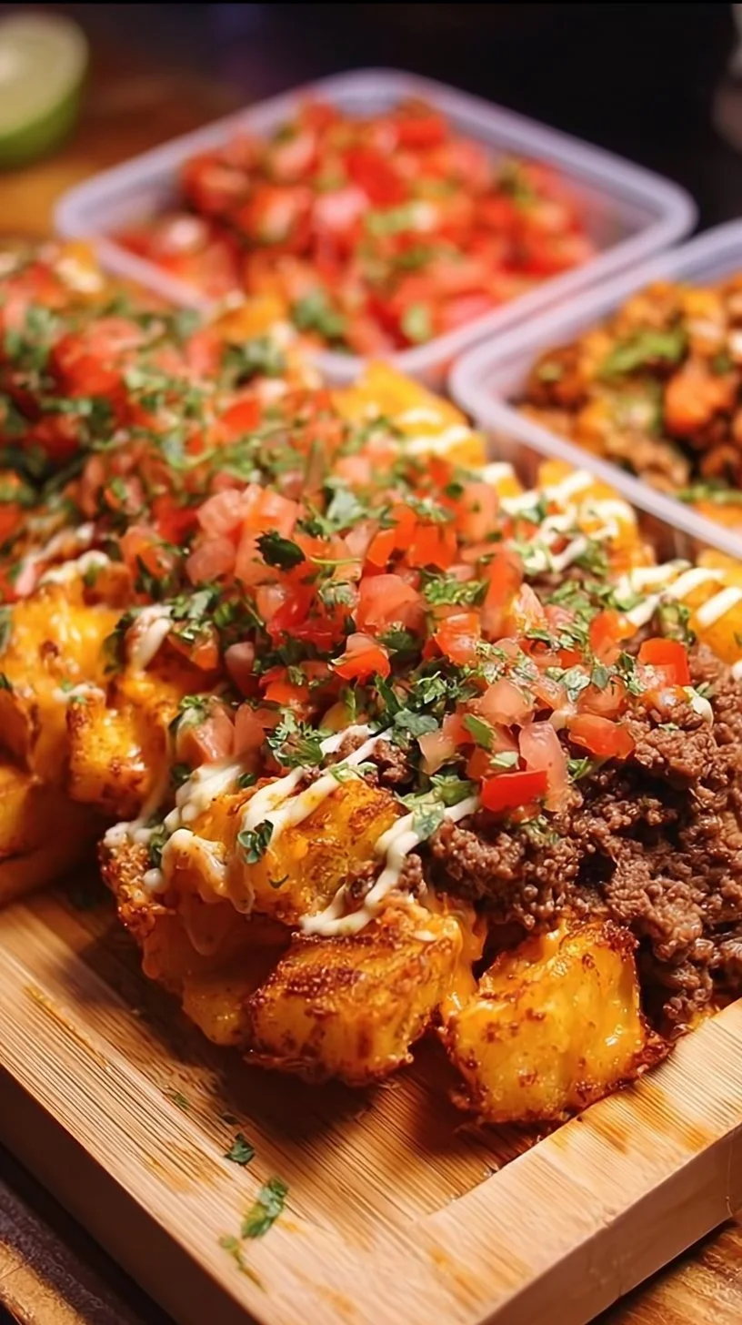 Cheesy Beef Taco Potato Bowls