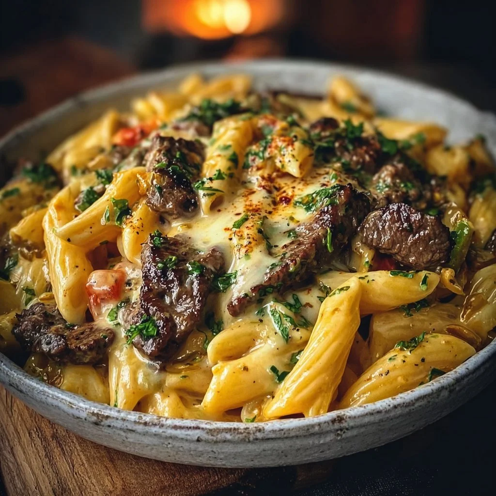Cheesy Steak Pasta