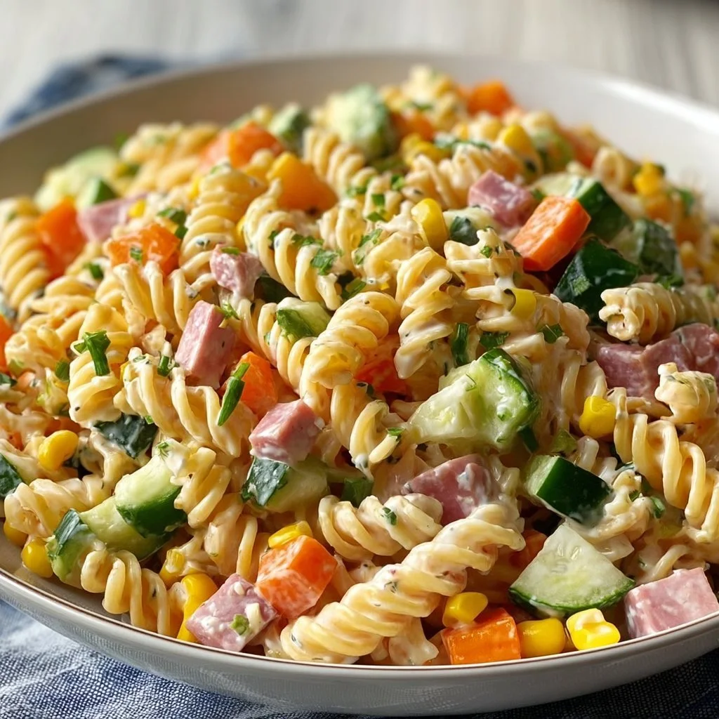 Colorful cold salad with fresh vegetables and dressing