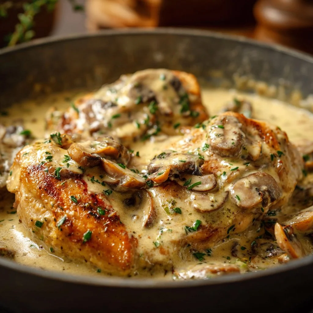 Creamy Garlic Mushroom Chicken