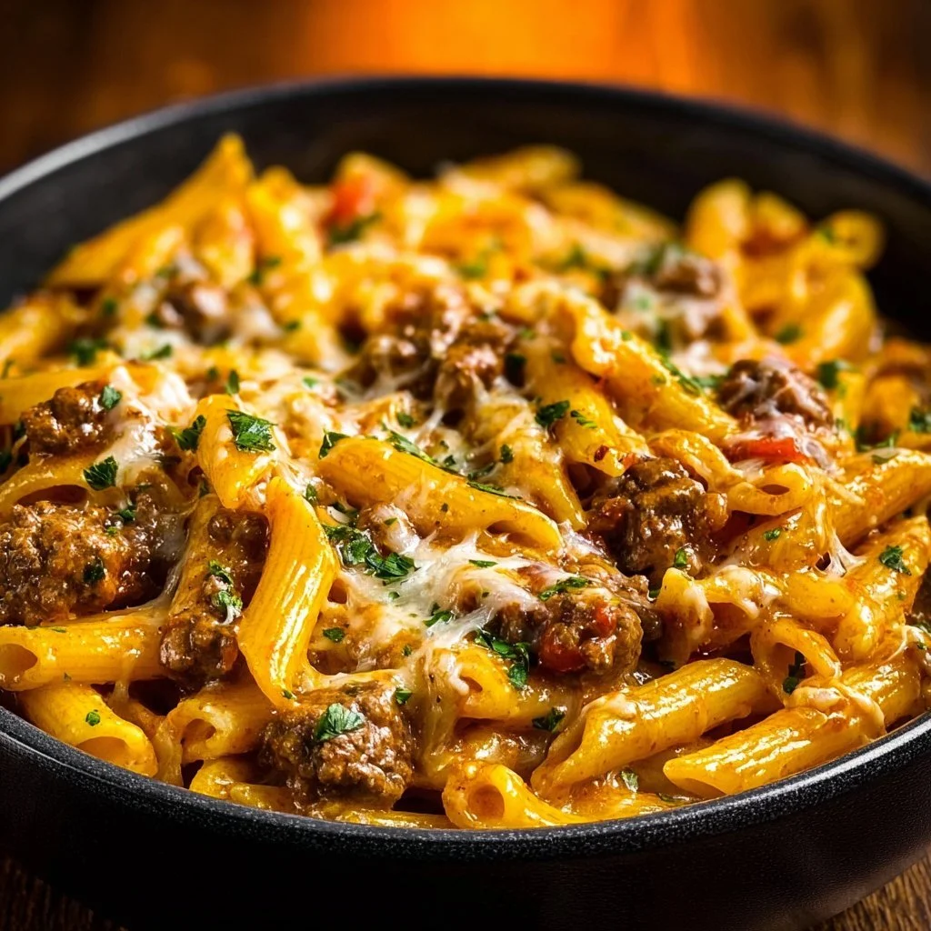 Creamy High Protein Beef Pasta