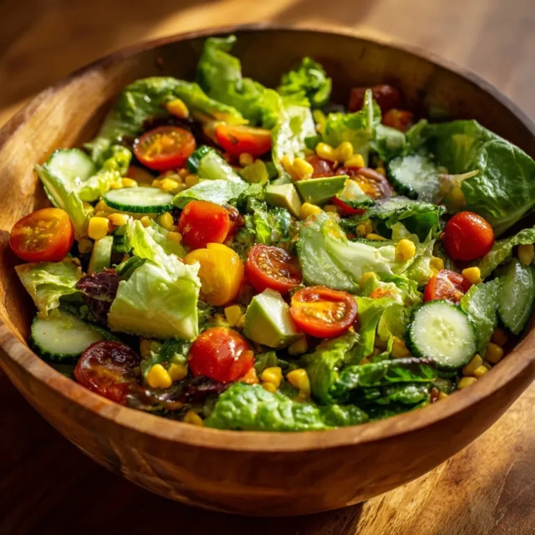 Colorful Mexican Chopped Salad with fresh vegetables and zesty dressing.