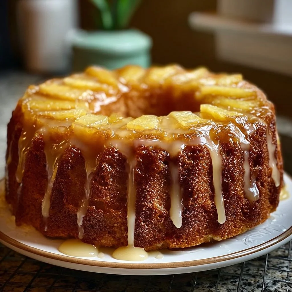 Pineapple Pound Cake with Pineapple Glaze
