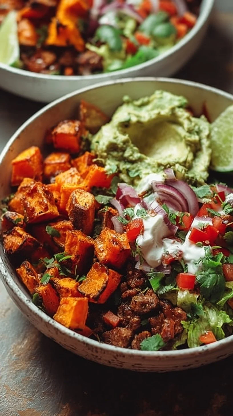 Roasted Sweet Potato Taco Bowls
