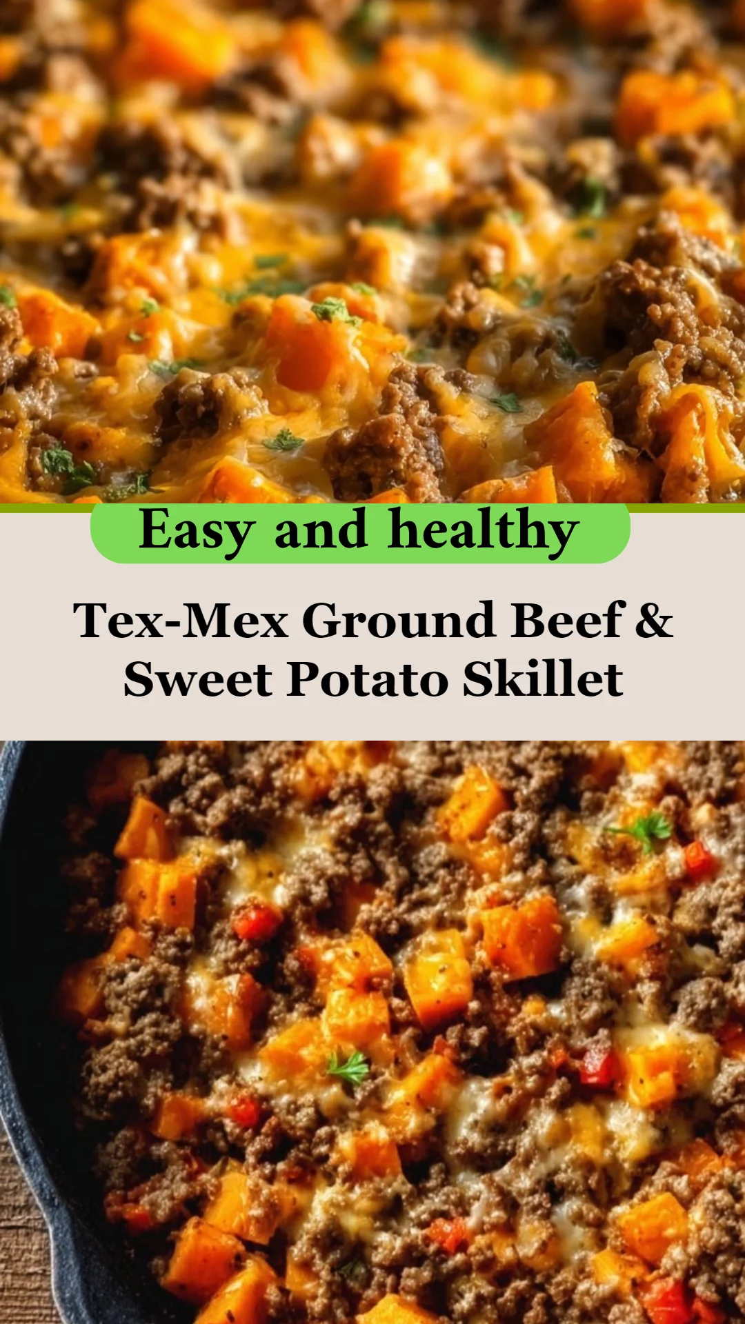 Tex-Mex Ground Beef & Sweet Potato Skillet