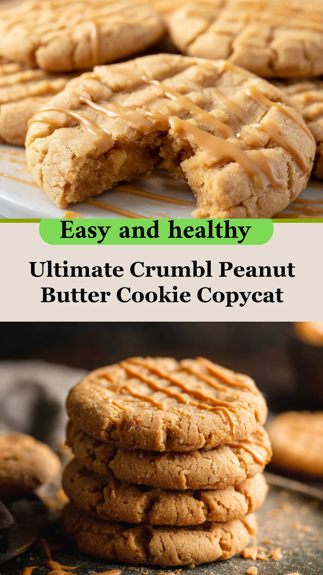 Ultimate Crumbl Peanut Butter Cookie Copycat